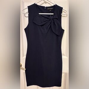 NWT, Banana Republic, navy blue, slim-fit dress w/ stylish neck design. Size 2.